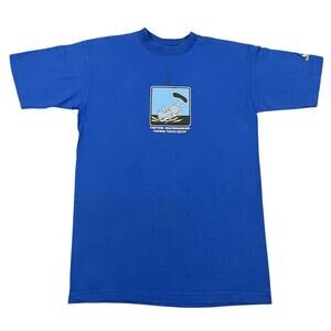 Vintage To The Edge Prime Cut Skateboard T Shirt Blue Size Small
